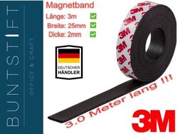 Magnetband 3,0 Meter oder Musterstück - selbstklebend mit 3M QualitätskleberTOP-Angebot - - Solange der Vorrat reicht