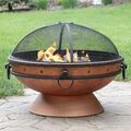 Großer Grill Feuerstelle Grill Terrasse Außen Garten Holzbrenner Kupfer Stahl