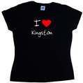 I Love Heart Kingston Damen-T-Shirt