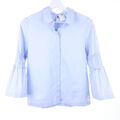 EDC BY ESPRIT BLuse Volant Ärmel Hellblau Gr. M 38