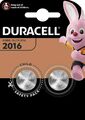 2 x Duracell CR 2016 DL2016 3V Lithium Batterie Knopfzelle - 1 x 2er Blister