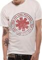  Offizielles weißes Herren-T-Shirt rot heiß Chili Peppers Distressed Asterisk RHCP