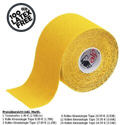 ALPIDEX Kinesiologie Tape Kinesiologietape Physio Tape 5 m x 5 cm