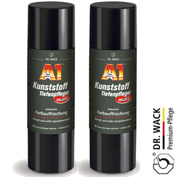 2x Dr. Wack A1 Kunststoff-Tiefenpfleger matt mit Schwamm Kunststoffpflege 250ml