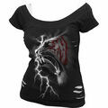 Spiral Direct Mark Of The Tiger Ripped Top Shirt M/L/XL Gothic - Neu