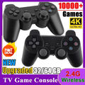 Retro Wireless 4K HDMI Videospielkonsole 20000+Spiele TV Stick 64GB +2 Gamepad