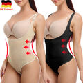 Jacquard Damen Bauchweg Bodysuit Miederbody Figurformende Bodyshaper Miederbody