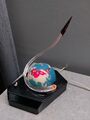Vintage UdSSR Space Age Schreibtischlampe Globus und Rakete Sowjetisches...