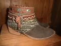 Damen Indianer Stiefeletten Ethno Azteken Muster Indie Boho Stil Gr. 40 (39,5)