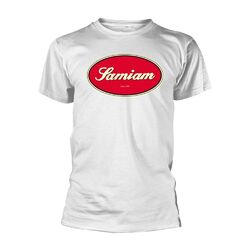 Samiam 'Oval Logo' weißes T-Shirt aus Bio-Baumwolle - NEU