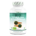 Bio Spirulina + Chlorella Algen - 600 Tabletten a 500mg - Vegan - Superfood