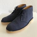 Clarks Desert Boot - Canvas/Leder blau - Damen-Schuhe/Stiefel - Größe 37,5 - NEU