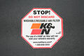 K&N KN K und N Aufkleber Sticker Decal Luftfilter Filter Airfilter Racing STOP!