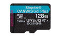 Kingston Canvas Go! Plus 128 GB microSDXC, Speicherkarte schwarz, UHS-I (U3), A2
