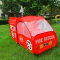 Rotes Feuerwehrauto-Kinderspielzelt für drinnen und draußen, tragbares