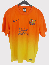Fc Barcelona Trikot M TOP NIKE Orange-Gelb Zustand GUT Qatar Foundation TOP