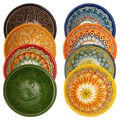 6 Keramikschalen 600 ml Kosa Ø 15,5 - 16 cm - Usbekische Schüsseln handbemalt