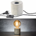 Lunartec Dekorative Beton-Tischleuchte für E27-Lampen, bis 40 Watt, grau