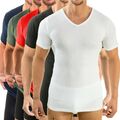 Herren kurzarm Shirt V-Ausschnitt halbarm Unterhemd men Unterwäsche HERMKO 4880