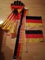 EM Deutschland Fanartikel 4 x Tröte 2 x Autofahne 1 x Schal 1x Handschuh 