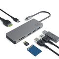 Adapter USB-C HUB 7-in-1 USBC, USB 3.0, 2xUSB 2.0, HDMI 4K, Samsung DeX, MacBook