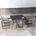 Outsunny 5 tlg. Sitzgruppe, Gartenmöbel-Set, Sitzgarnitur mit Klappstühlen Tisch