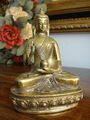 Buddha Statue Messing Skulptur Luxus Figur Buddhafigur Edel Antik Stil Gold Deko
