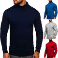 Pullover Sweatshirt Sweater Rollkragen Men Casual Unifarben Herren BOLF Classic