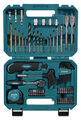 Makita Bohrer-Bit-Set 60-tlg Chrom-Vanadium-Stahl Koffer Ratsche Schraubendreher