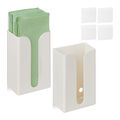 Papierspender 2er Set Handpapierhalter Wand Kosmetiktuchspender Papiertuchbox