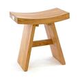 DIVERO Hocker Teak Holz behandelt Sitzhocker Holzhocker massiv Gartenhocker