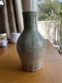 Studio Keramik Baluster Form Vase in cremefarbenen, grauen und letgrünen Tönen, 24 cm hoch