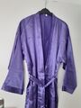 Kimono lila violett seidenhafter Satin-Touch M/L 40-42 - Neuwertig !
