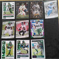 10 New York Jets Football Cards, incl. 3 Zach Wilson Rookie Cards (2 Parallel)