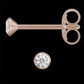 Ohrstecker Zirkonia ECHT Silber 925 vergoldet Rose Gold Solitär Ohrringe Ohrring