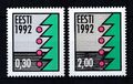 Estland 1992 postfrisch MiNr. 195-196  Weihnachten