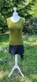 Vishes Lagenlook Elfen Zipfelkleid Goa Hippie Kleid grün schwarz gr.M 36/38