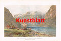 d101 173 E.T. Compton Sognefjord Norwegen Original Farblithographie Litho 1894