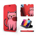 Mobiwear Hülle für Aple iPhone Handys | VP54S - Grumpy Cat Motiv Flip Case Cover