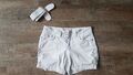 Weiße Shorts Hotpants kurze Hose für Mädchen Damen Esprit, Gr. XS 34, mit Gürtel