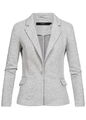 Damen Vero Moda Jacke V-Neck Jersey Blazer 2-Pockets hell grau N20104649