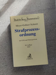 Meyer-Goßner/Schmitt, Strafprozessordnung. StPO. 65. Aufl. 2022 (Vorauflage)