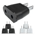 3x Reiseadapter EU DE auf USA Amerika 2pin Steckdose Reisestecker Adapter Strom