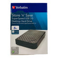 Verbatim Store 'n' Save Externe Festplatte 3.5" HDD - 6 TB - Desktop-Festplatten