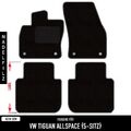 Für VW Tiguan Allspace 5-sitz 2017-2024 - Fußmatten Nadelfilz 4tlg Schwarz