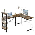 Eugad Schreibtisch L-Form Eckschreibtisch Bücherregal Computertisch Arbeitstisch