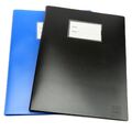 H&S A4 Präsentationsmappe - 2 Stück - Blaue und Schwarze Sichtbuch Mappe - Mit