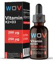 Vitamin D3 K2 hochdosiert 2.000 Tropfen (60ml) , 10.000 I.E. Vegetarisch K2 MK7