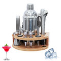 12er Set Edelstahl Cocktail Shaker Barkeeper Kit Mixer Zubehör mit Ständer