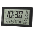 LCD Digitale Funkwanduhr Funkuhr Datumsanzeige Temperaturanzeige Alarm Snooze